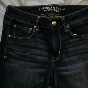 Mid-Rise Dark Wash Skinny American Eagle Jeans